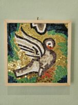 Colomba in volo in mosaico da San vitale Ravenna