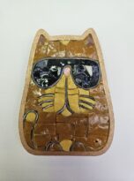 Gatto con occhiali da soli in mosaico
