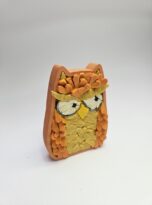 Gufo arancione in mosaico