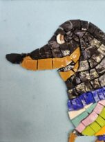 bassotto in mosaico policromo