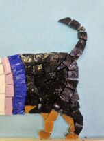 bassotto in mosaico policromo