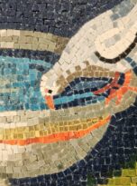 Riproduzione di mosaico delle colombe a beverante di Galla Placidia Ravenna