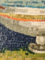 Riproduzione di mosaico delle colombe a beverante di Galla Placidia Ravenna