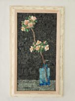 Bondegon de flores ramo di pesco in mosaico