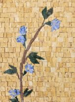 Bondengon de flores vaso giallo in mosaico