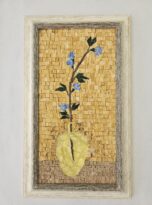 Bondengon de flores vaso giallo in mosaico