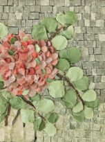 Bondengon de flores ortesia fucsia in mosaico