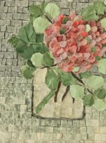 Bondengon de flores ortesia fucsia in mosaico