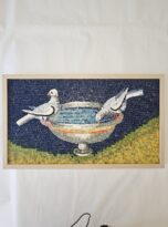 Riproduzione di mosaico delle colombe a beverante di Galla Placidia Ravenna