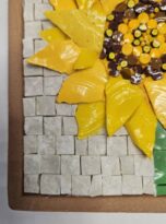 coroncina con girasole mosaico