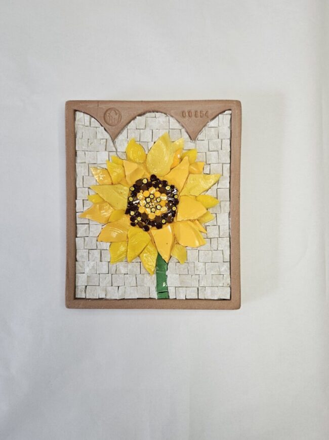 coroncina con girasole mosaico