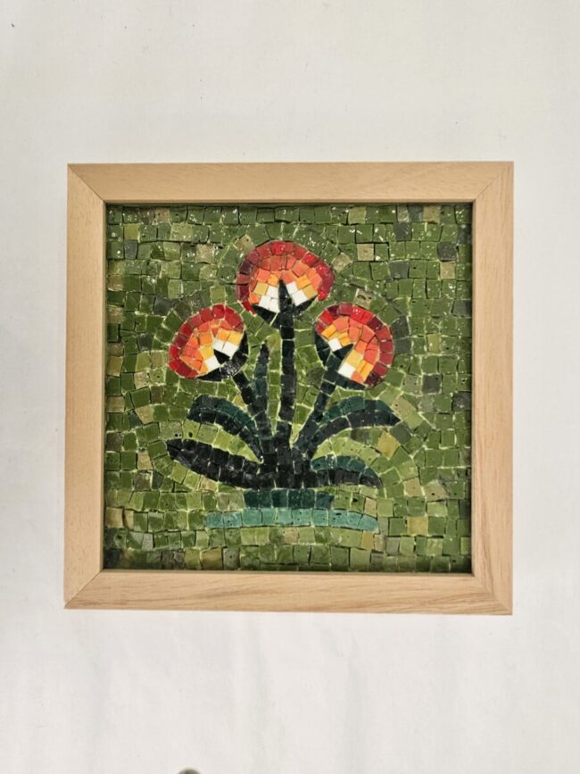 Fiore arancio copia in mosaico Classe Ravenna