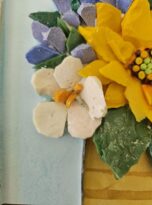 mosaico di fiori tridimesionale