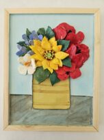 mosaico di fiori tridimesionale